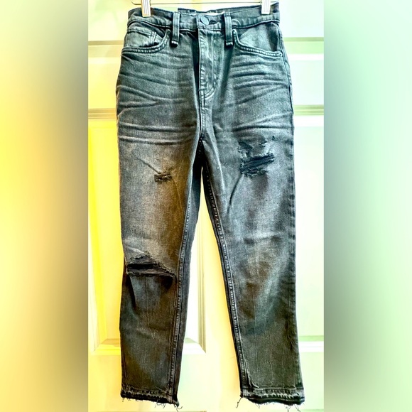 Hudson Jeans NWT SZ 25 Harlow Ultra High-Rise Cigarette Ankle Jean Faded Black - Picture 13 of 15